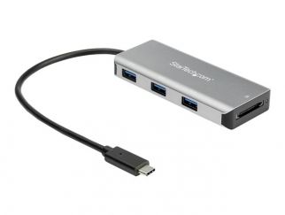 StarTech.com 3 Port 10Gbps USB C Hub with SD Card Reader, 3x USB-A & 1x SD Slot, Portable USB 3.1/3.2 Gen 2 Type C Adapter Hub, Laptop Hub, USB Bus Powered, Thunderbolt 3 Compatible - Windows/macOS/Linux (HB31C3ASDMB) - hub - 3 ports