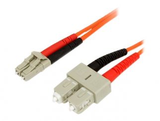 StarTech.com 3m Fiber Optic Cable - Multimode Duplex 62.5/125 - LSZH - LC/SC - OM1 - LC to SC Fiber Patch Cable (FIBLCSC3) - network cable - 3 m