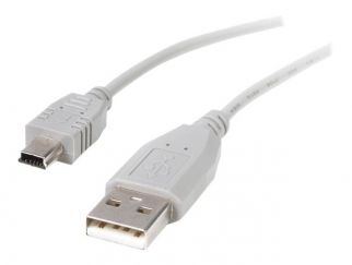 StarTech.com 6 in. USB to Mini USB Cable - USB 2.0 A to Mini B - Gray - Mini USB Cable (USB2HABM6IN) - USB cable - USB (M) to mini-USB Type B (M) - USB 2.0 - 15 cm - grey - for P/N: USB2002EXT2, USBEXTAA10BK, USBEXTAA3BK, USBEXTAA6BK, USBPLATE4