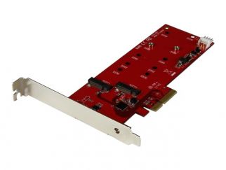 StarTech.com 2x M.2 SATA SSD Controller Card - PCIe - PCI Express M.2 SATA III Controller - NGFF Card Adapter (PEX2M2) - Storage controller - M.2 - M.2 Card / SATA 6Gb/s - PCIe 2.0 x2 - for P/N: BNDTB10GI, BNDTB210GSFP, BNDTB310GNDP, BNDTB410GSFP, BNDTB4M