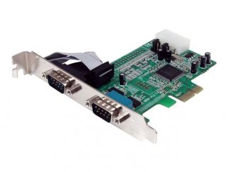 StarTech.com 2 Port Native PCI Express RS232 Serial Adapter Card with 16550 UART (PEX2S553) - Serial adapter - PCIe low profile - RS-232 x 2 - for P/N: BNDTB10GI, BNDTB210GSFP, BNDTB310GNDP, BNDTB410GSFP, BNDTB4M2E1, BNDTBUSB3142