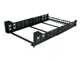 StarTech.com 3U Universal Server Rack Rails - TAA Compliant Fixed Mounting Rails - 19" Adjustable Depth Rack Mount Rails (UNIRAILS3U) - Rack rail - black - 3U - 19" - for P/N: RK1233BKM, RK2433BKM, RK2537BKM, RK3236BKF, RK4236BKB, RK4242BK24, RK4242BK30