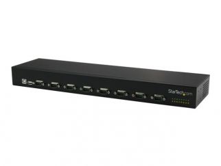 StarTech.com USB to Serial Hub - 8 Port - COM Port Retention - Rack Mount and Daisy Chainable - FTDI USB to RS232 Hub (ICUSB23208FD) - serial adapter - USB 2.0 - RS-232 x 8