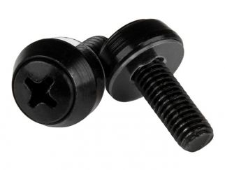 StarTech.com M6 x 12mm - Screws - 50 Pack, Black - M6 Mounting Screws for Server Rack & Cabinet (CABSCREWSM6B) - screw kit