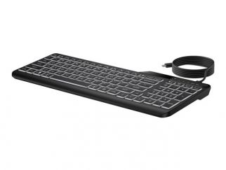 HP 405 - Keyboard - multi device - 65% - compact - backlit - USB - UK - black