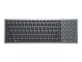 Dell KB740 - Keyboard - compact, multi device - wireless - 2.4 GHz, Bluetooth 5.0 - QWERTY - UK - titan grey - with 3 years Next Business Day Advanced Exchange Service