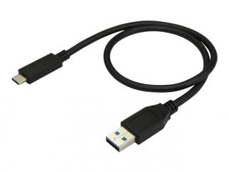 StarTech.com USB to USB C Cable - 1.6 ft / 0.5m - M/M - USB 3.1 (10Gbps) - USB-C to USB 3.1 - USB Type C to Type A Cable (USB31AC50CM) - USB cable - USB Type A (M) to 24 pin USB-C (M) - USB 3.1 Gen 2 - 50 cm - for P/N: 4SD4FCRU31C, HBS304A24A, M2E1BMU31C,