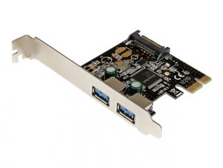 StarTech.com 2 Port PCI Express USB 3.0 Controller Card w/ SATA Power - USB adapter - PCIe - USB 3.0 x 2 - PEXUSB3S23 - USB adapter - PCIe - USB 3.0 x 2 - for P/N: S3510SMU33, USB3S2ESATA3