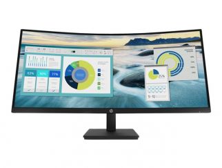 HP P34hc G4 - P-Series - LED monitor - curved - 34" - 3440 x 1440 WQHD @ 60 Hz - VA - 250 cd/m² - 3500:1 - 5 ms - HDMI, DisplayPort, USB-C - speakers - black