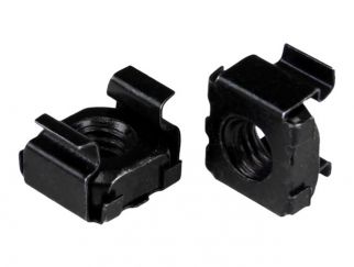 StarTech.com M6 Cage Nuts - 100 Pack, Black - M6 Mounting Cage Nuts for Server Rack & Cabinet (CABCAGENT62B) - cage nuts