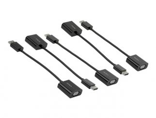 StarTech.com 5-Pack DisplayPort to VGA Adapter, DisplayPort 1.2 HBR2 to VGA Active Adapter, Digital DP to Analog VGA Video Converter Dongle, DisplayPort Male to VGA Female Monitor Adapter - Active DP 1.2 to VGA (DP2VGA3X5) - Adapter - DisplayPort (M) to H