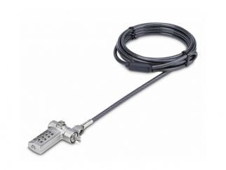 StarTech.com Serialized Laptop Lock, Works w/Noble Wedge/Nano/K-Slot - Security cable lock - universal - black & silver - 2 m