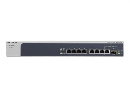 NETGEAR XS508M - Switch - unmanaged - 7 x 10 Gigabit Ethernet + 1 x 10 Gigabit Ethernet / 10 Gigabit Ethernet SFP+ - desktop, rack-mountable