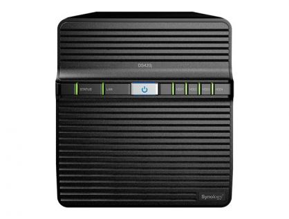 Synology DS420j 4-bay NAS; quad-core CPU and 1GB DDR4 memory encrypted sequential throughput at over 112 MB/s read and write suppo