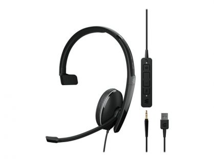 EPOS ADAPT 135T USB II - ADAPT 100 Series - headset - on-ear - wired - USB, 3.5 mm jack - black - Certified for Microsoft Teams, Optimised for UC