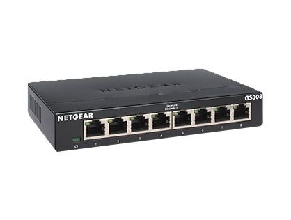 NETGEAR GS308v3 - Switch - unmanaged - 8 x 10/100/1000 - desktop, wall-mountable