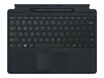 Microsoft Surface Pro Signature Keyboard - Keyboard - with touchpad, accelerometer, Surface Slim Pen 2 storage and charging tray - QWERTY - English - black - commercial - with Slim Pen 2 - for Surface Pro 8, Pro X