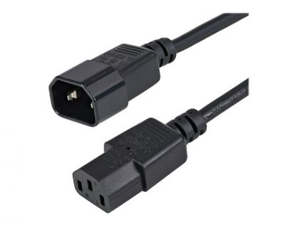 StarTech.com 1m (3ft) Power Extension Cord, C14 to C13, 10A 125V, 18AWG, Black Computer Power Cord Extension, Power Supply Extension Cable, IEC-320-C14 to IEC-320-C13 AC Power Cable - UL Listed - Power extension cable - power IEC 60320 C13 to IEC 60320 C1