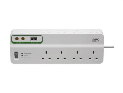 APC SurgeArrest Performance - Surge protector - AC 230 V - output connectors: 8 - United Kingdom - white