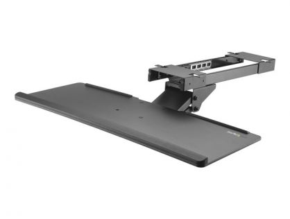 StarTech.com Under Desk-Mount Keyboard Tray - 26.4” Wide - Adjustable - Ergonomic Slide-Out Keyboard Shelf with Tilt and Swivel (KBTRAYADJ) - keyboard drawer