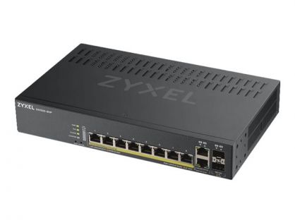 Zyxel GS1920-8HPv2 - Switch - smart - 8 x 10/100/1000 (PoE+) + 2 x combo Gigabit SFP - desktop, wall-mountable - PoE+ (130 W)