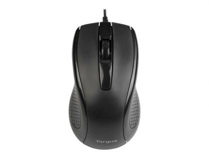 Targus Full-Size - Mouse - antimicrobial - optical - wired - USB - black