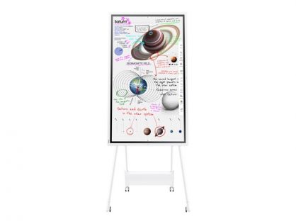 Samsung Flip Pro WM55B - 55" Diagonal Class WMB Series LED-backlit LCD display - education / business - with touchscreen (multi touch) - Tizen OS - 4K UHD (2160p) 3840 x 2160 - Edge LED - white grey