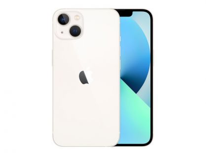 Apple iPhone 13 - 5G smartphone - dual-SIM / Internal Memory 128 GB - OLED display - 6.1" - 2532 x 1170 pixels - 2x rear cameras 12 MP, 12 MP - front camera 12 MP - starlight