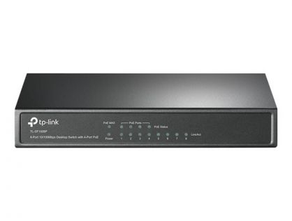 TP-Link TL-SF1008P - V5 - switch - unmanaged - 8 x 10/100 (4 PoE) - desktop - PoE (57 W)