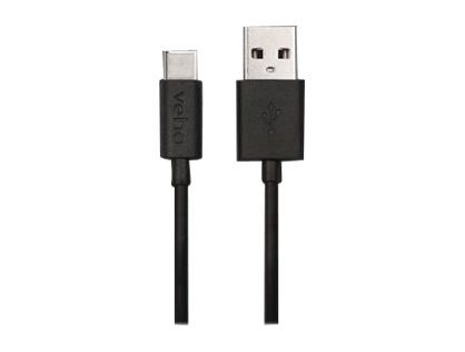 20CM USB TO USB TYPE C CABLE BLACK - RETAIL PACKAGED