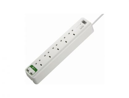 APC SurgeArrest Essential - Surge protector - AC 230 V - output connectors: 7 - United Kingdom - white