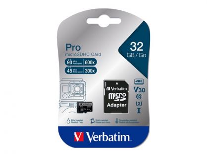 Verbatim Pro microSDHC U3 32GB SD Card