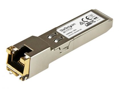 StarTech.com HPE J8177C Compatible SFP Module, 1000BASE-T, SFP to RJ45 Cat6/Cat5e, 1GE Gigabit Ethernet SFP, RJ-45 (Copper) 100m, HPE 1810, 1820, 2530, 1Gbps Mini GBIC Transceiver SFP - Lifetime Warranty (J8177CST) - SFP (mini-GBIC) transceiver module (eq