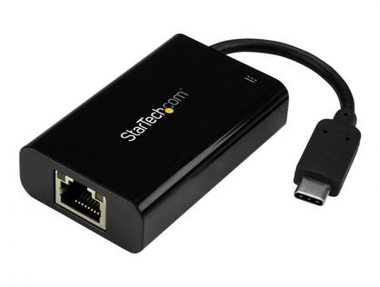 StarTech.com USB C to Gigabit Ethernet Adapter/Converter w/ PD 2.0, 1Gbps USB 3.1 Type C to RJ45/LAN Network w/ Power Delivery Pass Through Charging, TB3 Compatible/ MacBook Pro Chromebook - USB Type-C to Ethernet (US1GC30PD) - Network adapter - USB-C - G