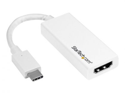 StarTech.com USB C to HDMI Adapter - 4K 30Hz - USB 3.1 Type-C to HDMI Adapter - USB-C to HDMI Dongle - Monitor Adapter - White (CDP2HDW) - External video adapter - USB-C - HDMI - white - for P/N: TB3DK2DPPD, TB3DK2DPPDUE, TB3DK2DPW, TB3DK2DPWUE, TB3DKDPMA