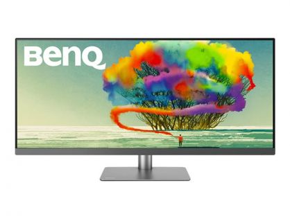 BenQ DesignVue PD3420Q - PD Series - LED monitor - 34" - 3440 x 1440 UWQHD @ 60 Hz - IPS - 400 cd/m² - 1000:1 - DisplayHDR 400 - 5 ms - 2xHDMI, DisplayPort, USB-C - speakers - dark grey