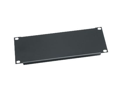 1 RU Flat Half-Rack (10" Wide) Blank Panel Flat Blank Rack Panel Black Brushed and Anodized Aluminum