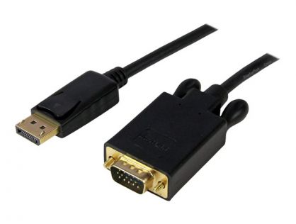 StarTech.com 6ft DisplayPort to VGA Cable - 1920 x 1200 - Active DP to VGA Adapter - DP to VGA Monitor Cable (DP2VGAMM6B) - DisplayPort cable - DisplayPort (M) to HD-15 (VGA) (M) - 1.83 m - latched - black