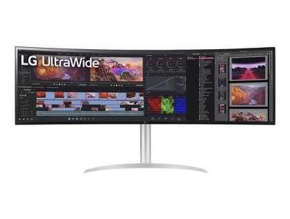 LG UltraWide 49WQ95C-W - LED monitor - curved - 49" - 5120 x 1440 UltraWide Dual QHD @ 144 Hz - Nano IPS - 400 cd/m² - 1000:1 - DisplayHDR 400 - 5 ms - 2xHDMI, DisplayPort, USB-C - speakers