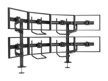 Chief Fusion 4x2 Display Mount - For Displays 10-24" - Black mounting kit - for 8 LCD displays - black