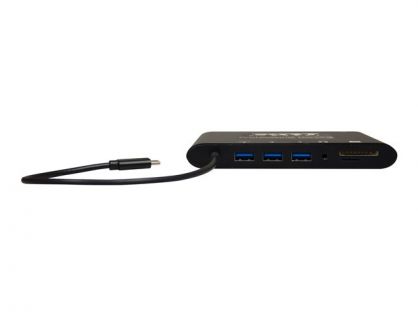 PORT connect TRAVEL 1X4K ++ - docking station - USB-C - VGA, HDMI, Mini DP - 1GbE