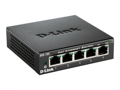 D-Link 5-port 10/100 Metal Housing Desktop Switch