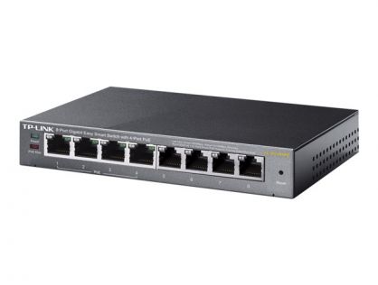 TP-Link Easy Smart TL-SG108PE - Switch - smart - 4 x 10/100/1000 (4 PoE+) + 4 x 10/100/1000 - desktop - PoE+ (64 W)