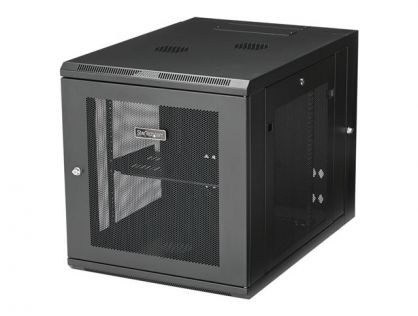 StarTech.com 12U 19" Wall Mount Network Cabinet, 4 Post 24" Deep Hinged Server Room Data Cabinet- Locking Computer Equipment Enclosure with Shelf, Flexible Vented IT Rack, Pre-Assembled - 12U Vented Cabinet (RK1232WALHM) - Rack enclosure cabinet - wall mo