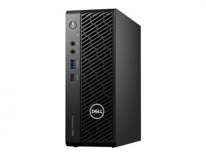 Dell Precision 3260 Compact - USFF - 1 x Core i7 13700 / 2.1 GHz - vPro - RAM 16 GB - SSD 512 GB - NVMe, Class 40 - Quadro T400 - Gigabit Ethernet - Win 11 Pro - monitor: none - black - BTP - with 3 Years Basic Onsite