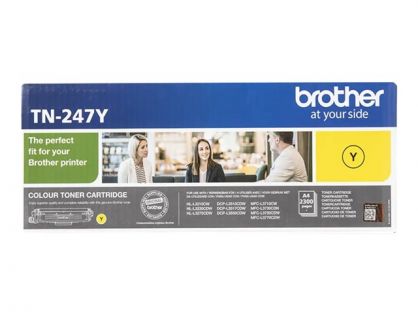 Brother TN247Y - Yellow - original - toner cartridge - for Brother DCP-L3510, L3517, L3550, HL-L3270, L3290, MFC-L3710, L3730, L3750, L3770