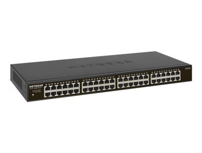 NETGEAR SOHO GS348 - Switch - unmanaged - 48 x 10/100/1000 - desktop, rack-mountable