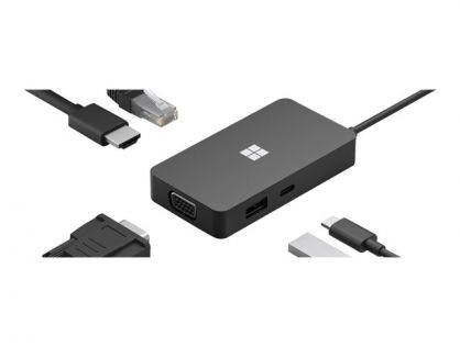 Microsoft USB-C Travel Hub - Docking station - USB-C - VGA, HDMI - GigE - commercial