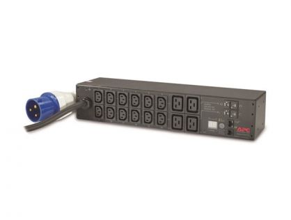 APC Metered Rack PDU AP7822B - Power distribution unit (rack-mountable) - AC 200/208/230 V - input: IEC 60309 32A - output connectors: 16 (power IEC 60320 C13, IEC 60320 C19) - 2U - 3.66 m cord - for P/N: SCL400RMJ1U, SCL500RMI1UC, SCL500RMI1UNC, SMTL1000