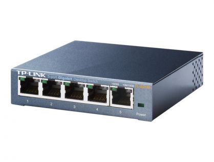 TP-Link TL-SG105 5-Port Gigabit Desktop Switch, Steel Case